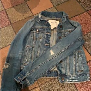 abercrombie & fitch distressed jean jacket